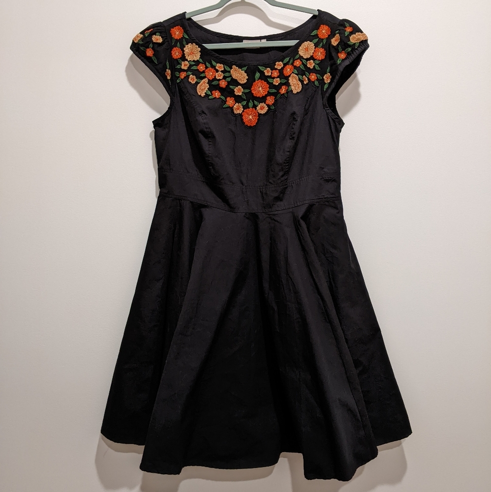 NWOT eShakti 16W Floral Embroidery Dress